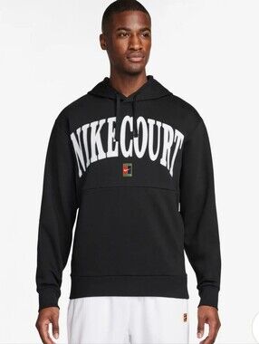 Nike Court Heritage Dri-FIT Hoodie ~ Black FQ2093-010 | Men's: M *NWT